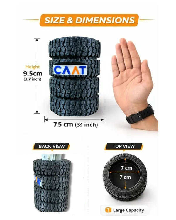 Black_Pla_Plastic_Tyre_Shape_Pen_Holder_Desk_Organizer
