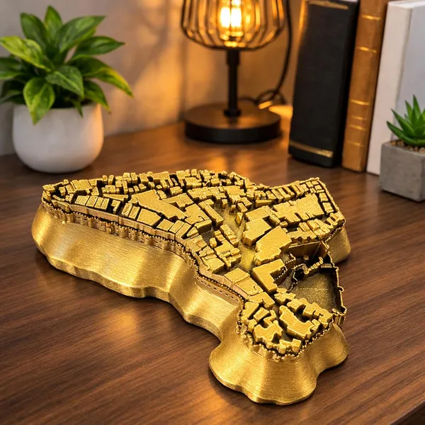 Golden_Pla_Plastic_Rajasthani_Jaisalmer_Fort_3D_Map_Showpiece