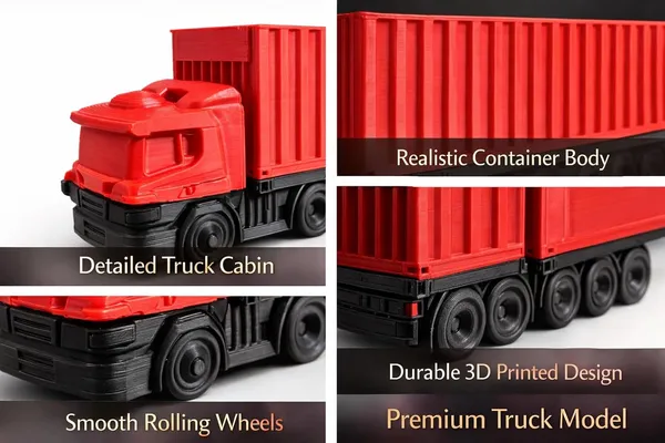 Red_Container_Truck_6_Inch_Miniature_Desk_Model