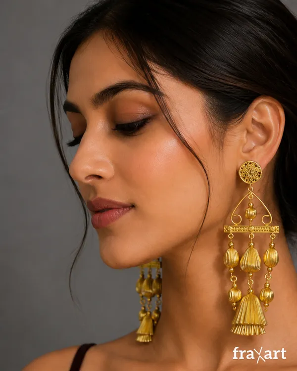 Brass_Triplet_Earrings