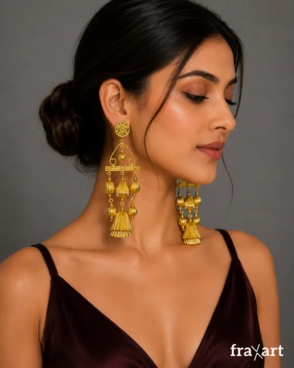 Brass_Triplet_Earrings