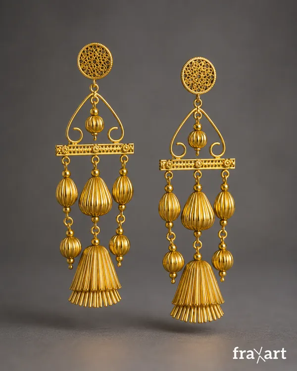 Brass_Triplet_Earrings