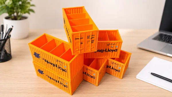 Orange_Pla_Plastic_Industrial_Cargo_Container_Desk_Organizer_Pen_Holder