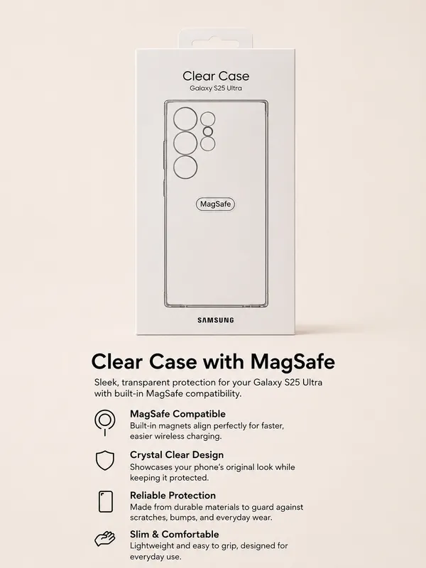 Cover_World_Clear_Polycarbonate_Magsafe_Back_Cover_For_Samsung_Galaxy_S25_Ultra