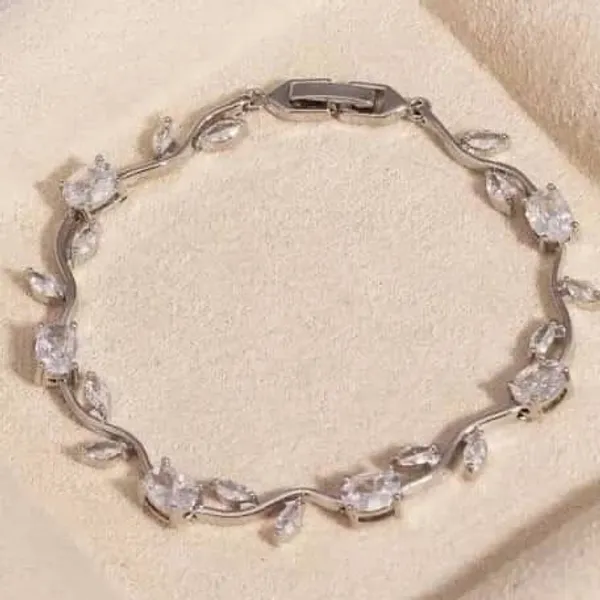 TULIP_BRACELET_Silver_Plated_Anti_Tarnish_Stainless_Steel_Crystal_Bracelet_For_Women