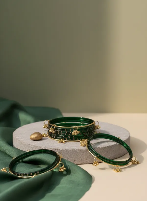 KASHMIRI_Multicolor_Glass_With_Stones_Bracelet_Set_For_Women