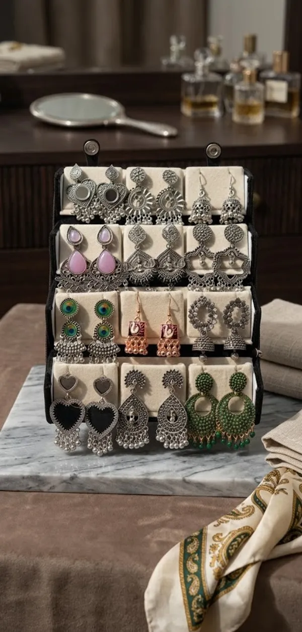 Multicolor_Oxidised_Silver_Earring_Collection_For_Women_(Pack_Of_12_)