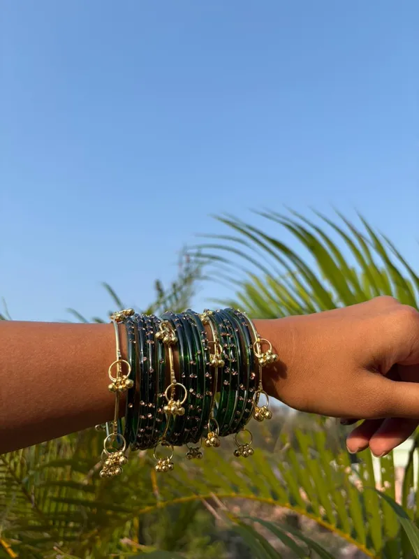 KASHMIRI_Multicolor_Glass_With_Stones_Bracelet_Set_For_Women