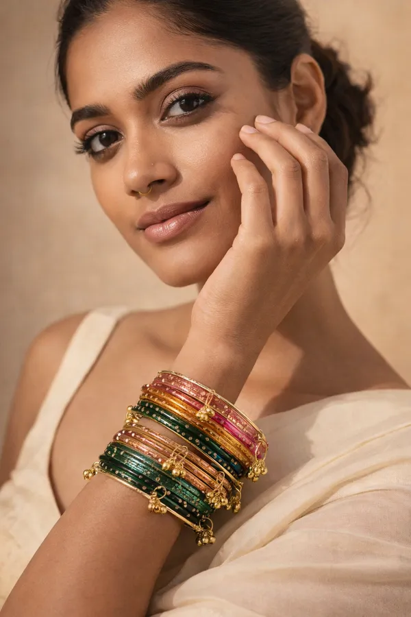 Multicolor_Glass_With_Stones_Bracelet_Set_For_Women