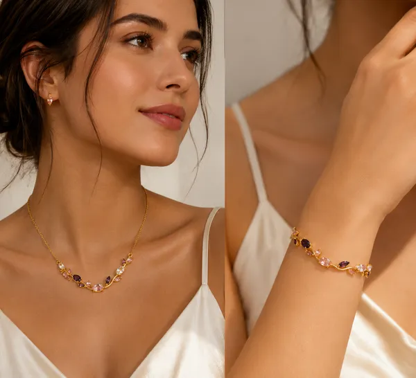 Gold_Plated_Anti_Tarnish_Stainless_Steel_Bracelet_And_Necklace_For_Women