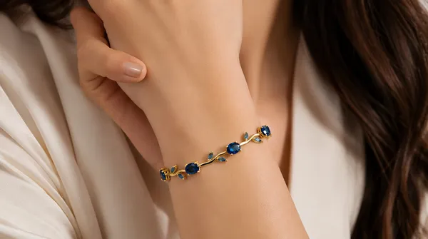 Blue__TULIP_BRACELET_&_Gold_Plated_Anti_Tarnish_Stainless_Steel_Bracelet_For_Women