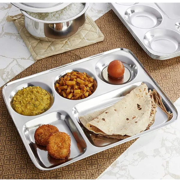 Omkarixa_Stainless_Steel_Laser_Partition_Plate_5_in_1_Bhojan_Thali_Dinner_Plate