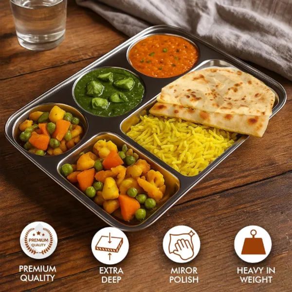 Omkarixa_Stainless_Steel_Laser_Partition_Plate_5_in_1_Bhojan_Thali_Dinner_Plate