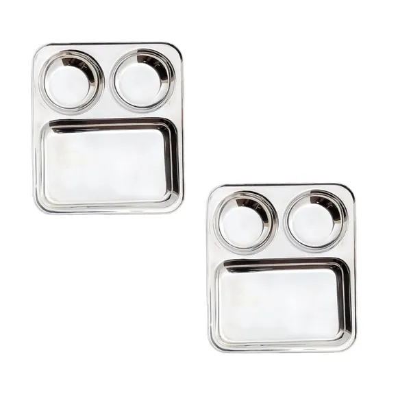 OMKARIXA_Stainless_Steel_3-in-1_Compartment_Plate_Set_of_2_|_Snack,_Idli_&_Breakfast_Plate