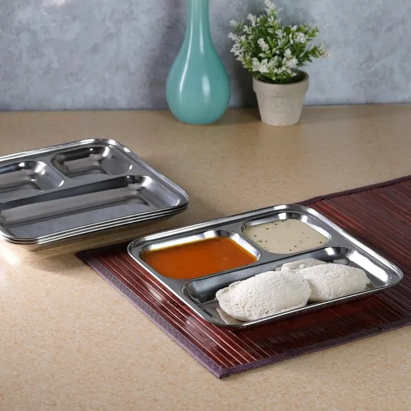 OMKARIXA_Stainless_Steel_3-in-1_Compartment_Plate_Set_of_2_|_Snack,_Idli_&_Breakfast_Plate