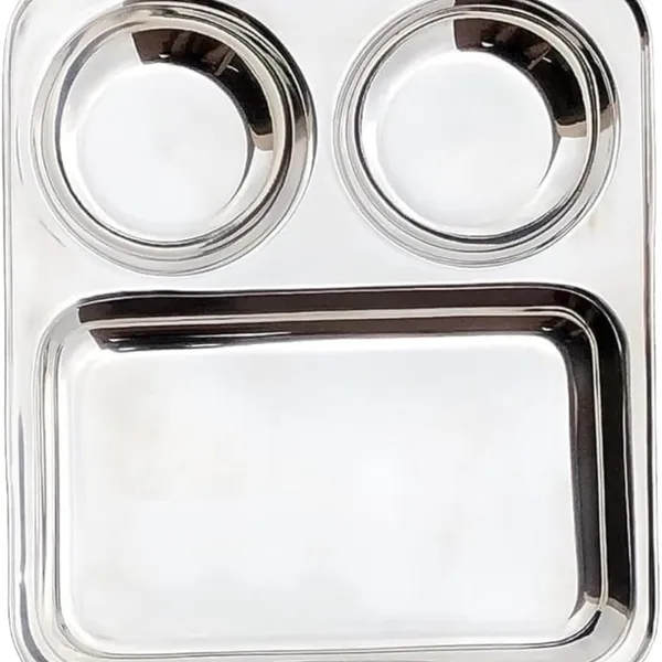 OMKARIXA_Stainless_Steel_3-in-1_Compartment_Plate_|_Snack,_Idli_&_Breakfast_Plate