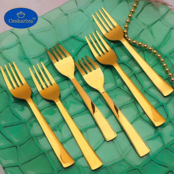 Gold_Stainless_Steel_Premium_Fork_Set_For_Kitchen