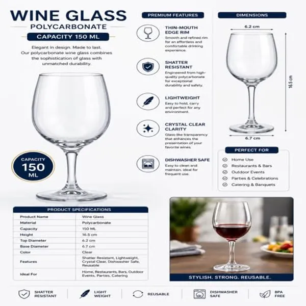 OMKARIXA_Crystal_Clear_Polycarbonate_Glasses_for_Wine,_Juice,_Mocktails_&_Beverages_|_Unbreakable_Reusable_Drinkware_|_150_ML_|_Pack_of_2