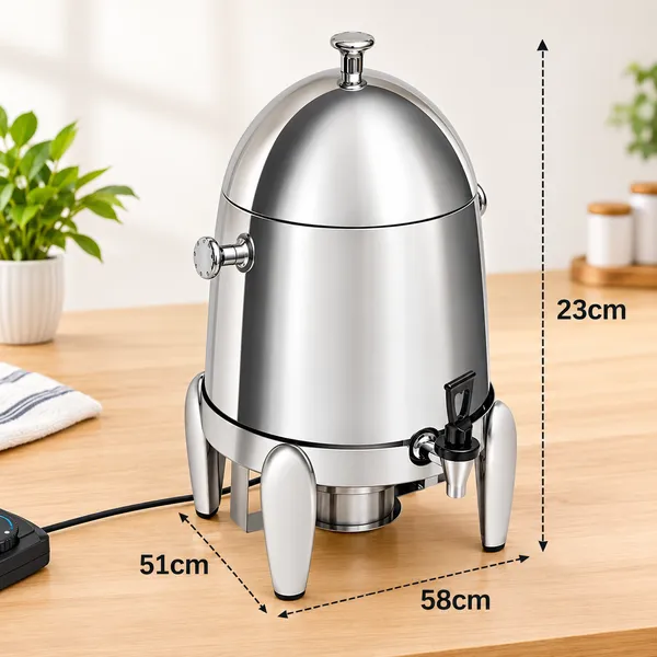 OMKARIXA_Commercial_Beverage_Dispenser,_3_Gallon_Stainless_Steel_Hot_&_Cold_Drink_Urn_with_Spigot,_Ice_Core_and_Fuel_Holder_for_Juice,_Tea,_Milk_&_Parties