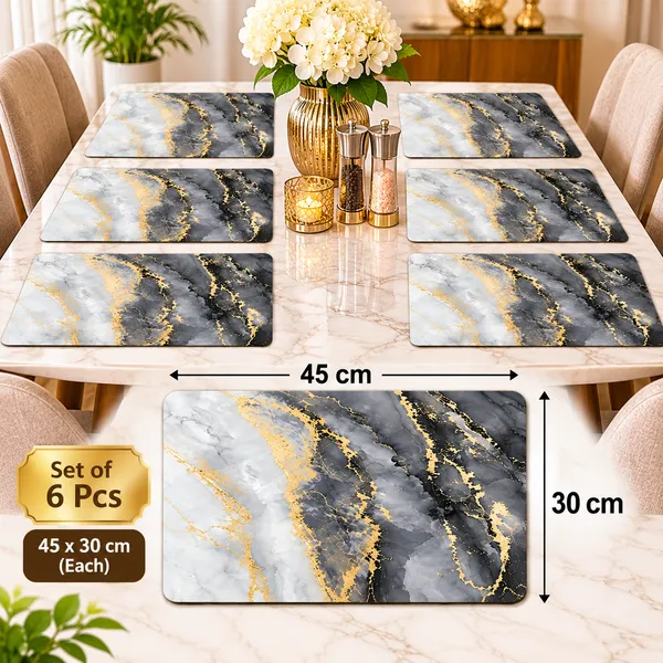 OMKARIXA_Marble_Touch_Placemat_Set_of_6,_45_x_30_cm,_Decorative_Dining_Table_Mats_for_Kitchen_and_Home