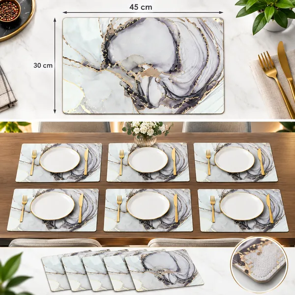 OMKARIXA_Marble_Touch_Placemat_Set_of_6,_45_x_30_cm,_Decorative_Dining_Table_Mats_for_Kitchen_and_Home