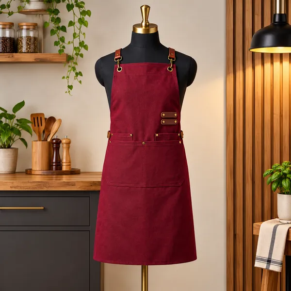 OMKARIXA_Unisex_Kitchen_Chef_Apron_for_Men_&_Women,_Cooking_Apron_for_Home,_Hotel,_Cafe,_Restaurant_&_Catering