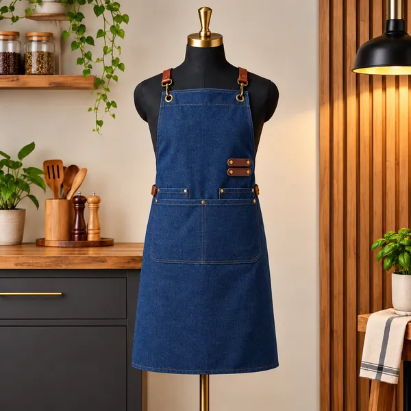 OMKARIXA_Unisex_Kitchen_Chef_Apron_for_Men_&_Women,_Cooking_Apron_for_Home,_Hotel,_Cafe,_Restaurant_&_Catering