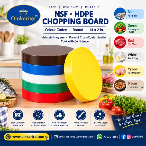OMKARIXA_Yellow_HDPE_Chopping_Board,_14_×_2_Inch,_Food_Preparation_Cutting_Board_for_Kitchen