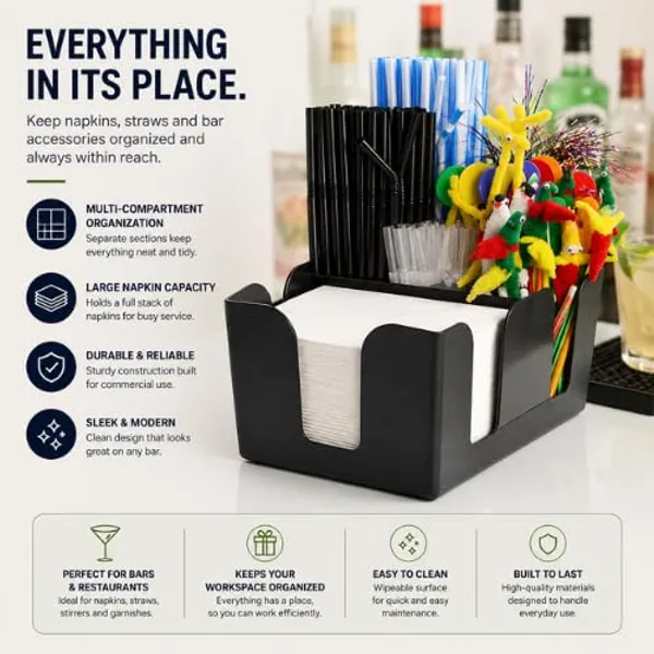 Bar_Caddy/Bar_Condiment_Caddy_Organizer_with_Napkin_Holder_&_Straw_Holder_|_6_Compartments