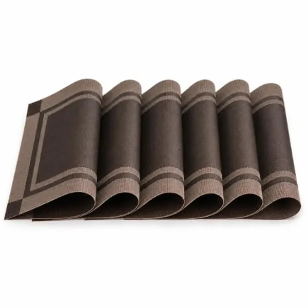OMKARIXA_Placemats_Set_of_6_for_Dining_Table_|_PVC_Vinyl_Table_Mats_|_Heat_Resistant,_Non-Slip_&_Washable_Dining_Table_Placemats_|_Anti-Skid_Place_Mats_45_x_30_cm