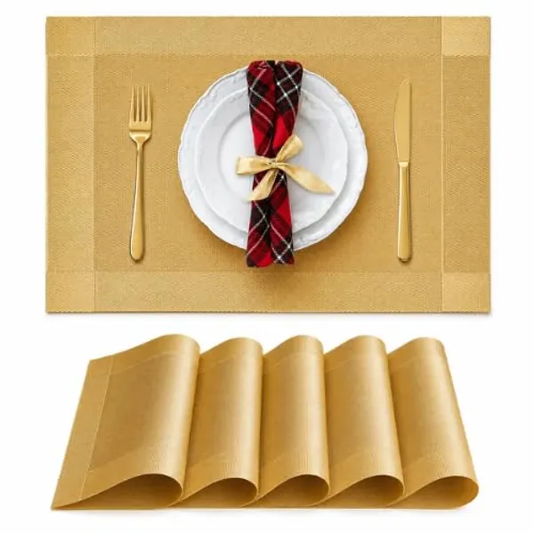 OMKARIXA_Placemats_Set_of_6_for_Dining_Table_|_PVC_Vinyl_Table_Mats_|_Heat_Resistant,_Non-Slip_&_Washable_Dining_Table_Placemats_|_Anti-Skid_Place_Mats_45_x_30_cm