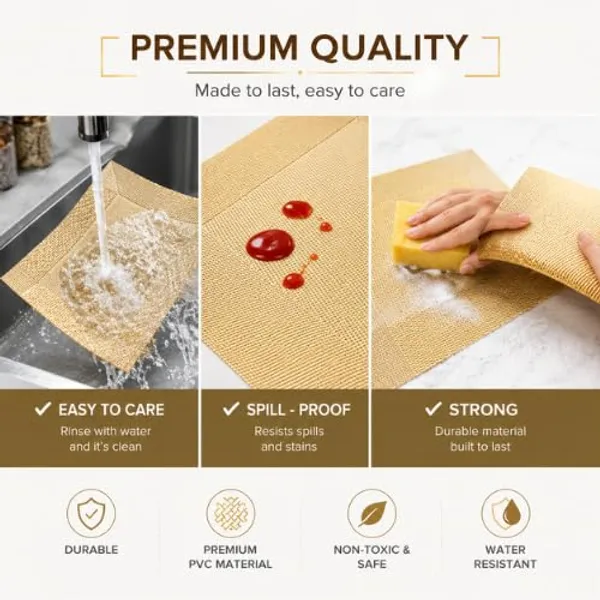 OMKARIXA_Placemats_Set_of_6_for_Dining_Table_|_PVC_Vinyl_Table_Mats_|_Heat_Resistant,_Non-Slip_&_Washable_Dining_Table_Placemats_|_Anti-Skid_Place_Mats_45_x_30_cm
