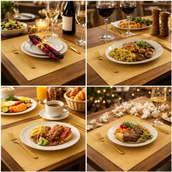 OMKARIXA_Placemats_Set_of_6_for_Dining_Table_|_PVC_Vinyl_Table_Mats_|_Heat_Resistant,_Non-Slip_&_Washable_Dining_Table_Placemats_|_Anti-Skid_Place_Mats_45_x_30_cm