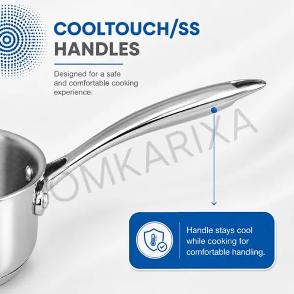 OMKARIXA_Triply_Stainless_Steel_Saucepan_16_cm_|_1.5_L_Capacity_|_Induction_Compatible_Cookware_with_Long_Handle_|_Suitable_for_Milk,_Tea_and_Boiling_Applications_|_Without_Lid