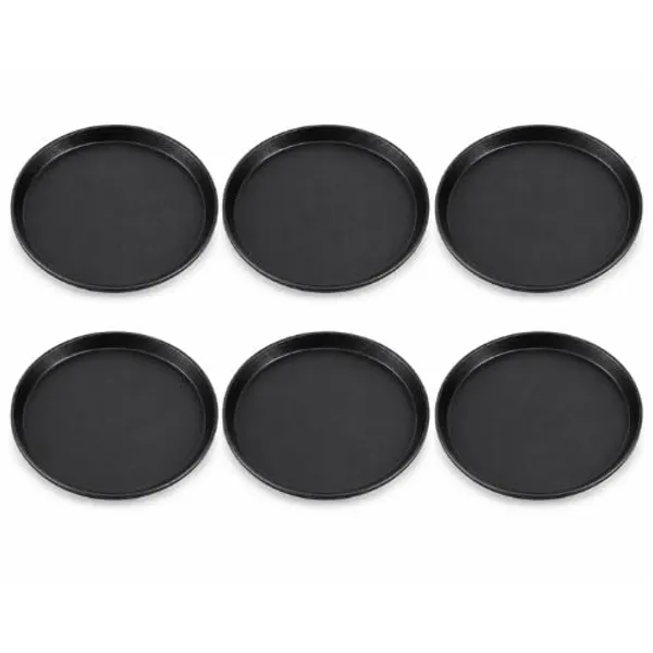 OMKARIXA_Non-Slip_Round_Serving_Tray_16_Inch_|_Anti-Skid_Food_Service_Tray_for_Hotels,_Restaurants,_Cafes_&_Bars_|_Black_|_Set_of_6