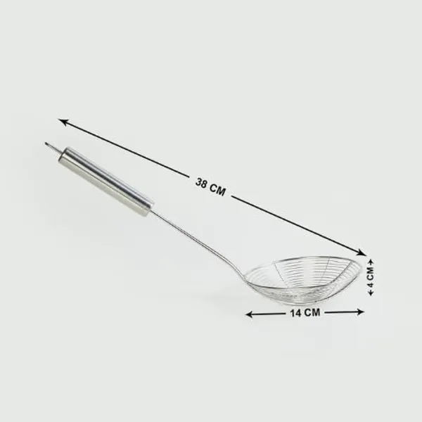 OMKARIXA_Stainless_Steel_Deep_Fry_Strainer_|_Oil_Skimmer_Ladle_with_Long_Handle_14_cm