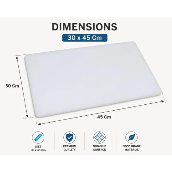 OMKARIXA_NSF_HDPE_Chopping_Board_White_30x45cm,_1_Inch_Thick