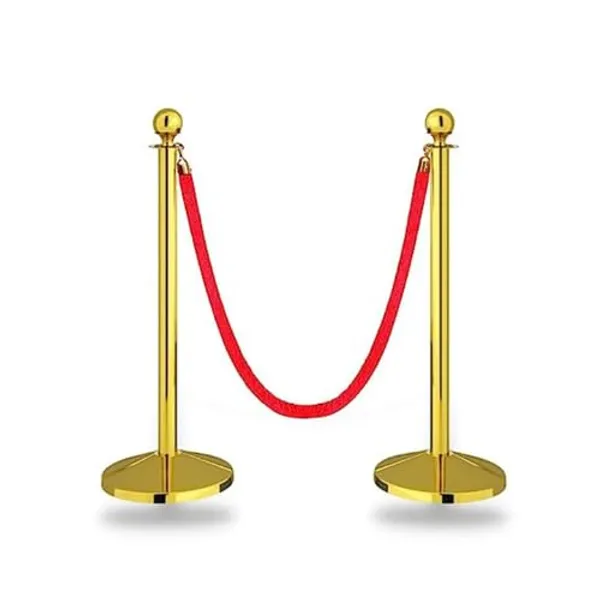 OMKARIXA_Gold_Queue_Barrier_with_Red_Rope,_2_Posts_&_1_Rope