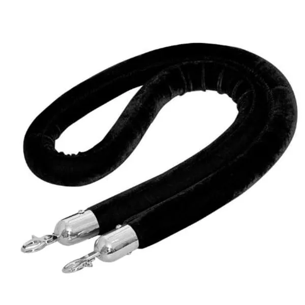 OMKARIXA_Gold_Queue_Barrier_Extra_Black_Velvet_Rope_1.5m