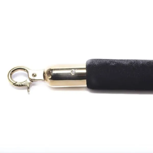 OMKARIXA_Gold_Queue_Barrier_Extra_Black_Velvet_Rope_1.5m
