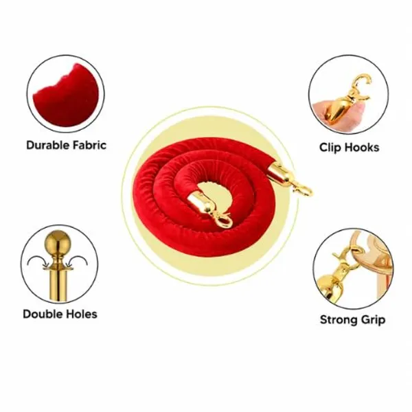 OMKARIXA_Gold_Queue_Barrier_Extra_Red_Velvet_Rope_1.5m
