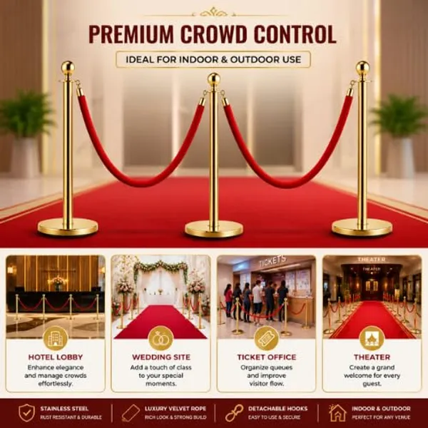 OMKARIXA_Gold_Queue_Barrier_Extra_Red_Velvet_Rope_1.5m