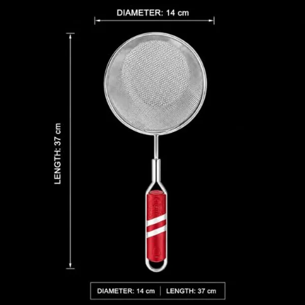 OMKARIXA_Stainless_Steel_Deep_Fry_Strainer_with_Red_Handle_37X14X6_Cm