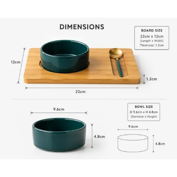 OMKARIXA_Dessert_&_Snacks_Bowl_Set_with_Wooden_Base_Bottle_Green