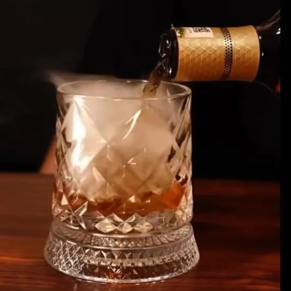 OMKARIXA_Spinning_Glass_with_Coaster_Set_of_1,_180ml_(each)_Tumbler