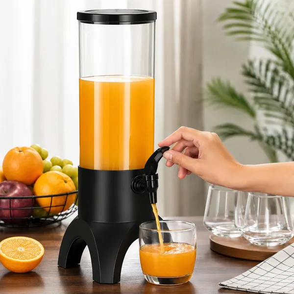 OMKARIXA_3_L_Polycarbonate_Tabletop_Beverage_Dispenser_Tower_|_Black