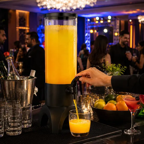 OMKARIXA_3_L_Polycarbonate_Tabletop_Beverage_Dispenser_Tower_|_Black