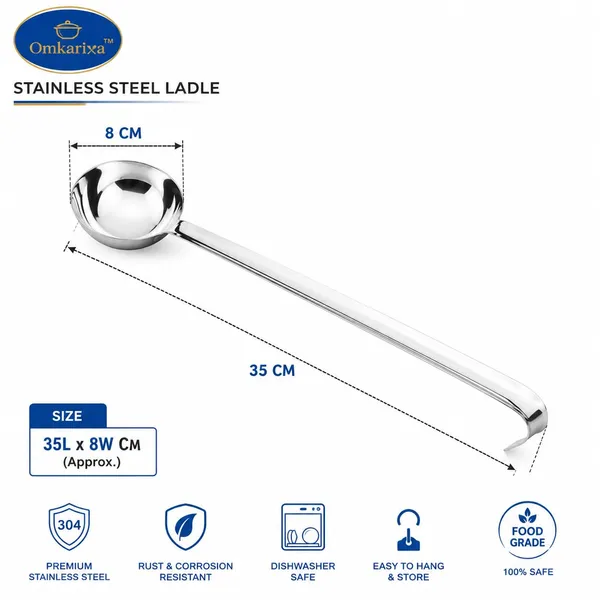 OMKARIXA_Premium_Stainless_Steel_Ladle_|_16_Inch_Long_Handle_Serving_Spoon_|_Heavy_Duty_Kitchen_Utensil_for_Soup,_Curry,_Sauce_&_Gravy