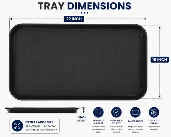 OMKARIXA_Rectangle_Anti-Skid_Serving_Tray_16_x_22_Inch_|_Lightweight_Unbreakable_Multipurpose_Tea_&_Snack_Serving_Tray