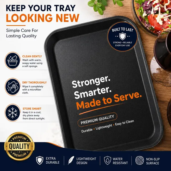 OMKARIXA_Rectangle_Anti-Skid_Serving_Tray_16_x_22_Inch_|_Lightweight_Unbreakable_Multipurpose_Tea_&_Snack_Serving_Tray